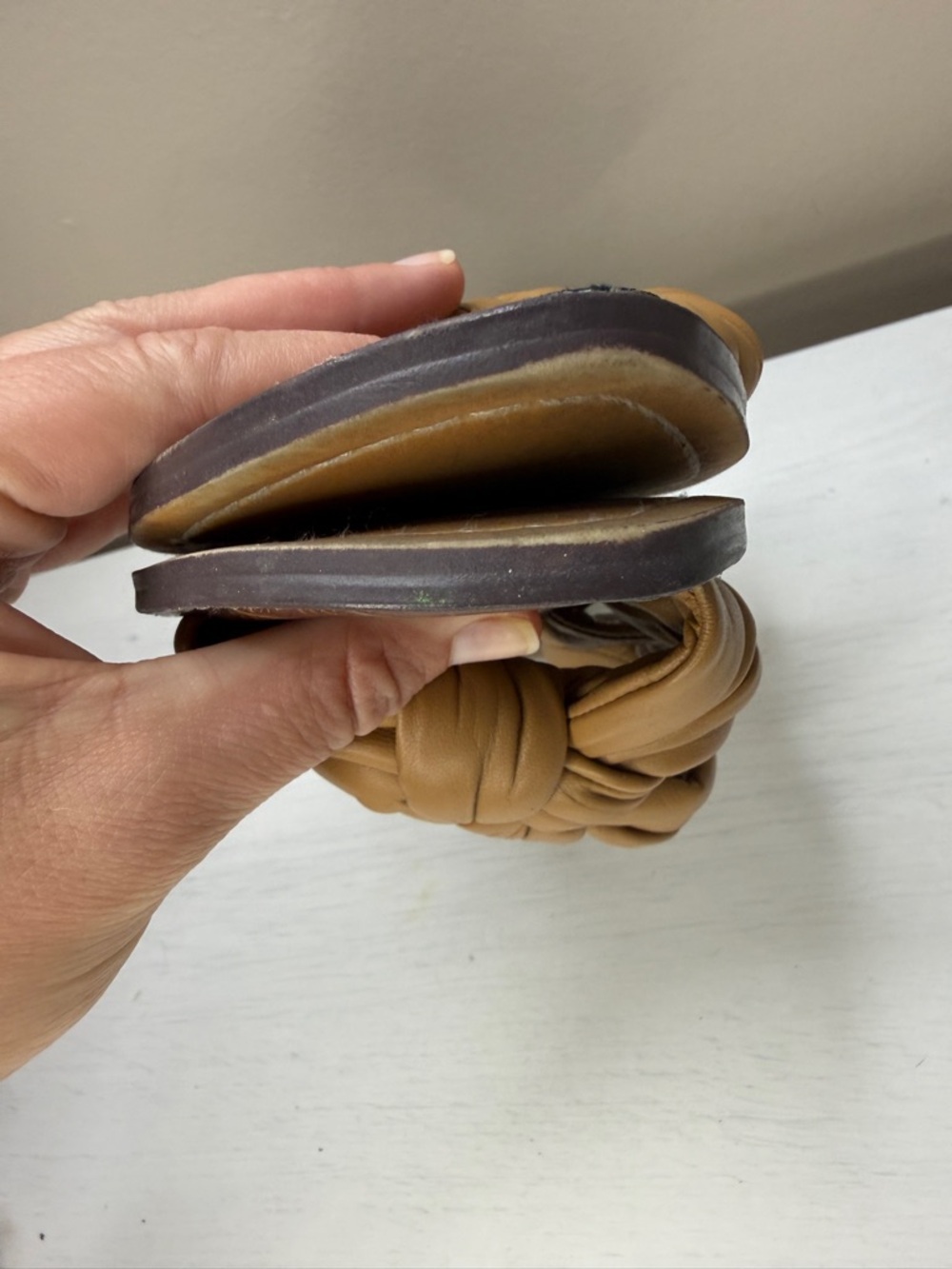 Sam Edelman Garson Slide Sandal Knotted Leather Cushioned Sz 8 - Picture 3 of 13